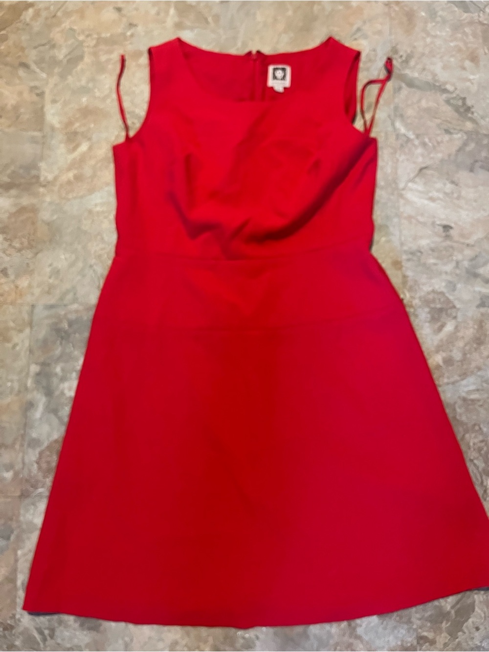 Anne Klein Red Sleeveless A-Line Dress